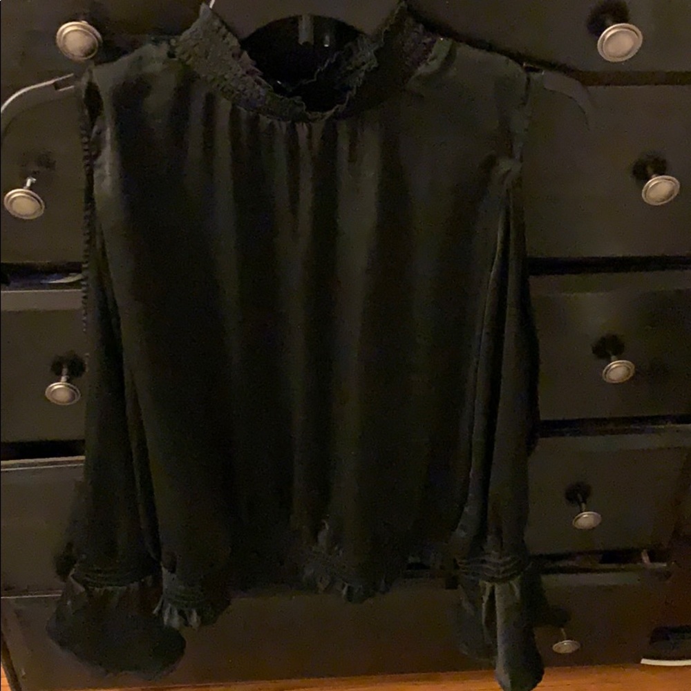 Black cold shoulder top